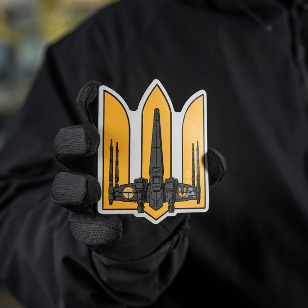 M-Tac наклейка Тризуб UA-Wing Small Yellow