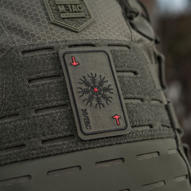 M-Tac нашивка карта Шлем Ужаса (вишивка) Ranger Green