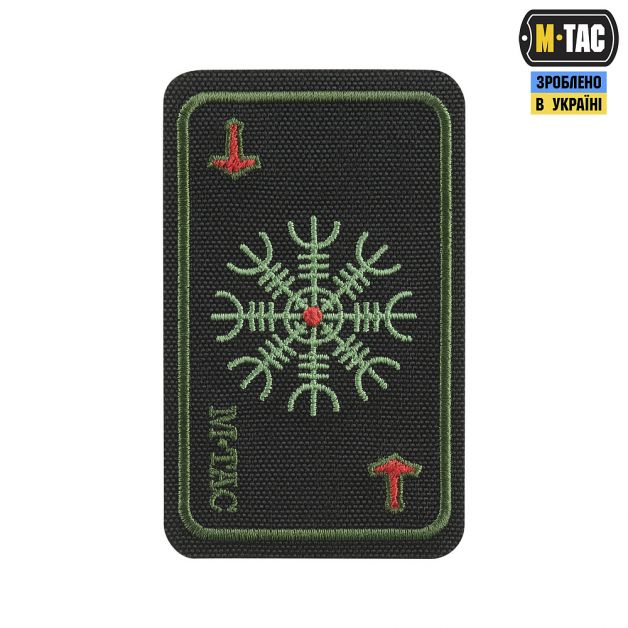 M-Tac нашивка карта Шлем Ужаса (вишивка) Black/Olive
