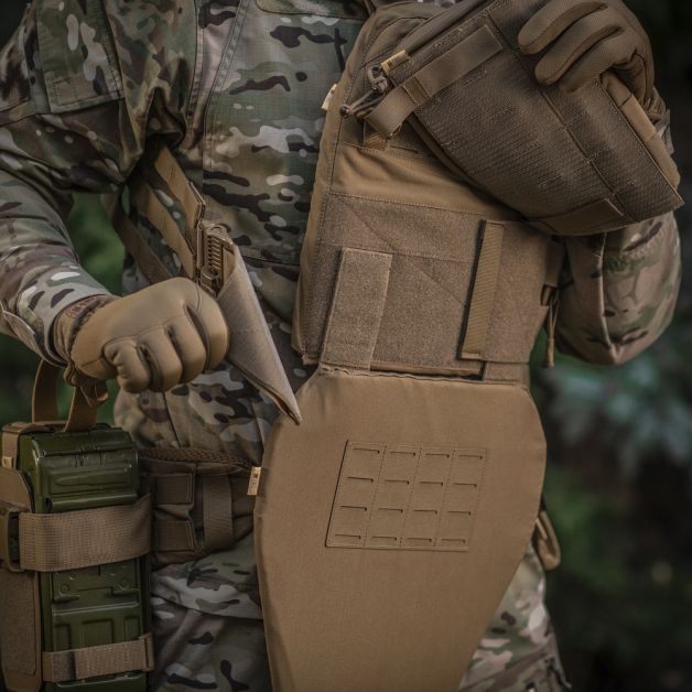 M-Tac фартук противоосколочный с баллистическим пакетом 1А Laser Cut XL Coyote