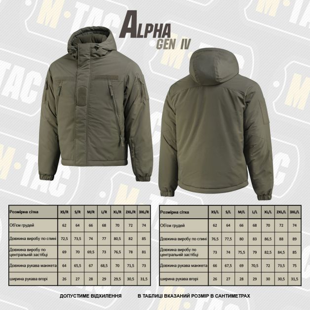 M-Tac куртка зимова Alpha Gen.IV НГУ Dark Olive