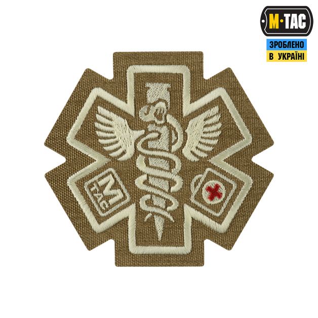 M-Tac нашивка Paramedic (вишивка) Coyote