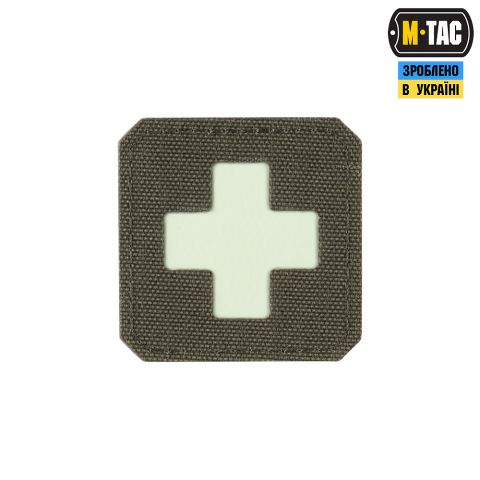 M-Tac нашивка Medic Cross Laser Cut Ranger Green/GID