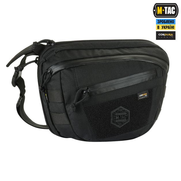 M-Tac сумка Sphaera Hardsling Bag Large с липучкой Elite Black