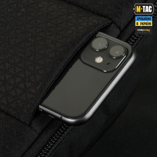 M-Tac сумка Sphaera Hardsling Bag Large с липучкой Elite Black