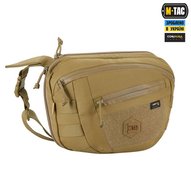 M-Tac сумка Sphaera Hardsling Bag Large с липучкой Elite Coyote