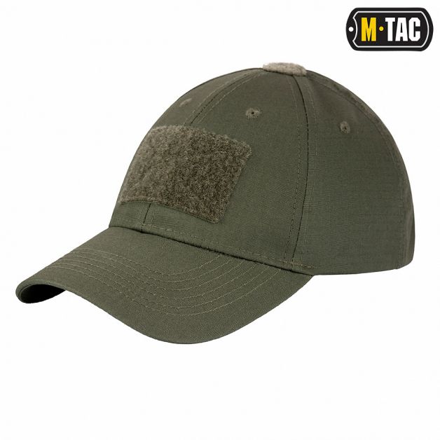 M-Tac бейсболка с липучкой Flex рип-стоп Army Olive