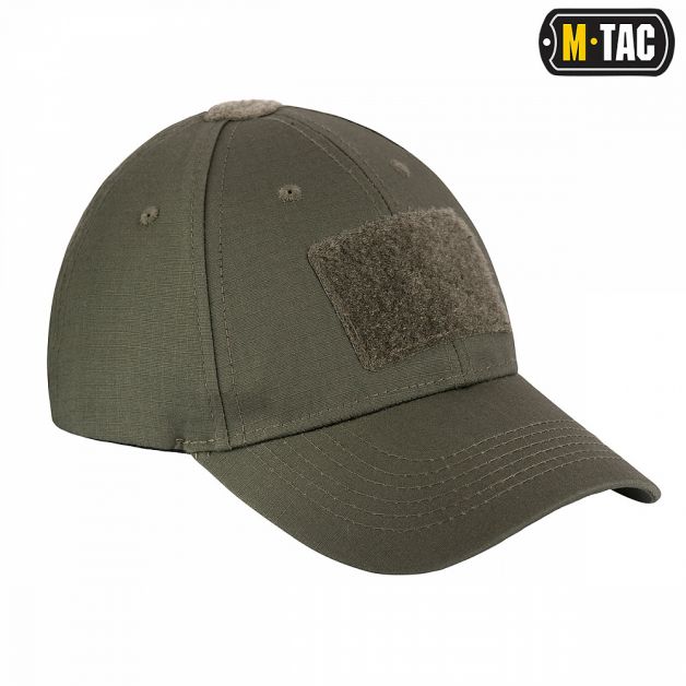 M-Tac бейсболка с липучкой Flex рип-стоп Army Olive