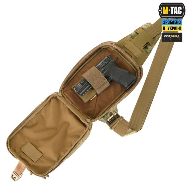 M-Tac сумка Sling Pistol Bag Elite Hex с липучкой Multicam/Coyote