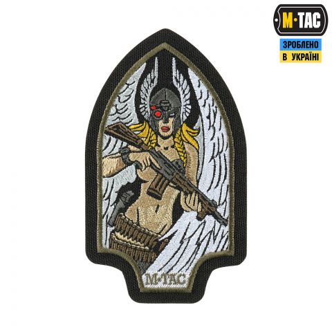M-Tac нашивка Valkyrie (вишивка) Black/Ranger Green