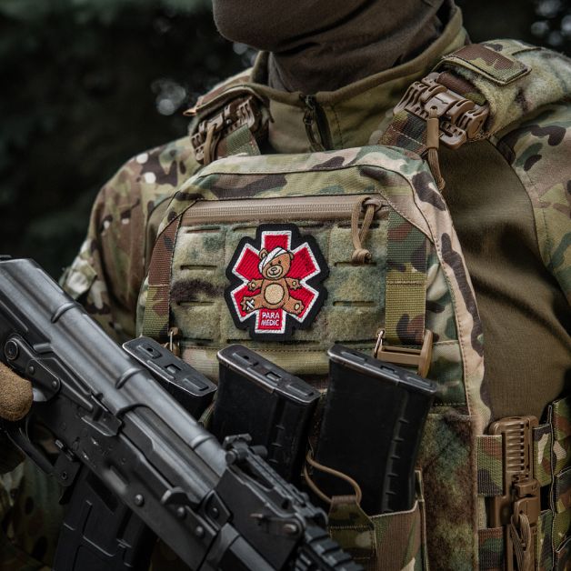 M-Tac нашивка Paramedic Медвідь (вышивка) Bronze/Black