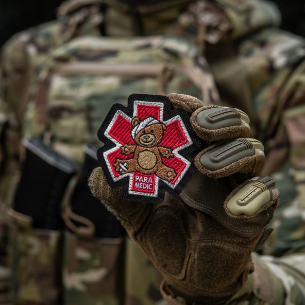 M-Tac нашивка Paramedic Медвідь (вышивка) Bronze/Black