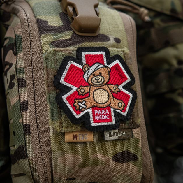 M-Tac нашивка Paramedic Медвідь (вышивка) Bronze/Black