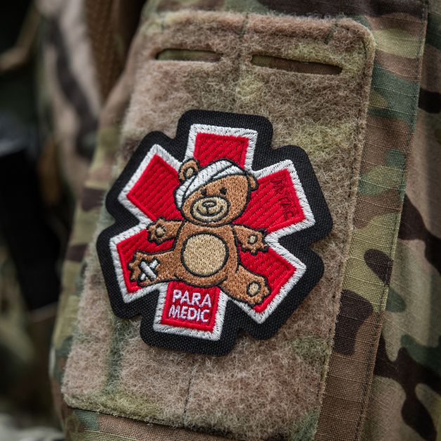 M-Tac нашивка Paramedic Медвідь (вышивка) Bronze/Black