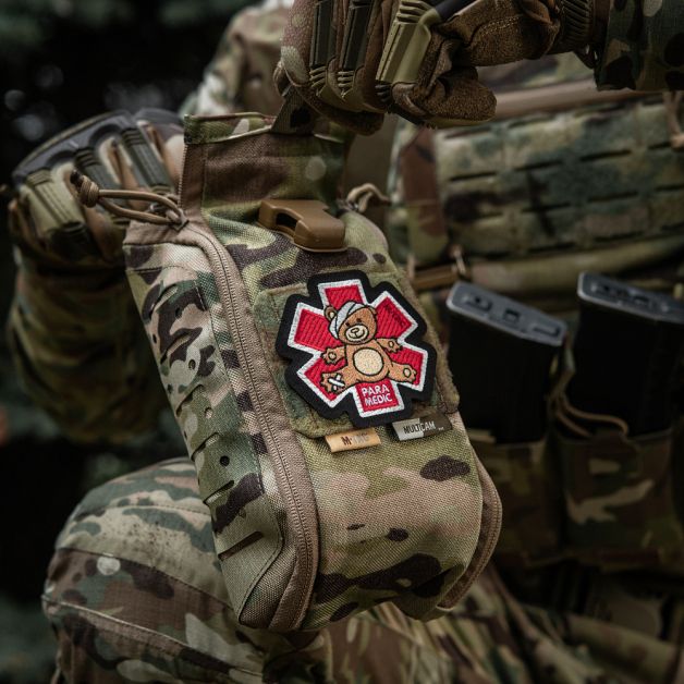 M-Tac нашивка Paramedic Медвідь (вышивка) Bronze/Black