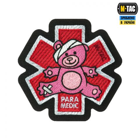 M-Tac нашивка Paramedic Медвідь (вишивка) Pink/Black