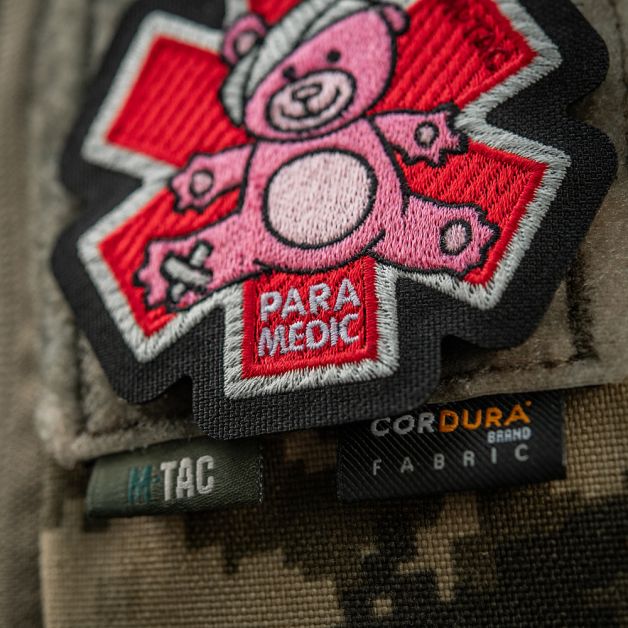 M-Tac нашивка Paramedic Медвідь (вышивка) Pink/Black