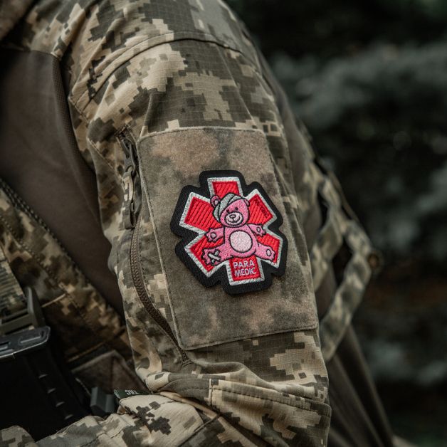 M-Tac нашивка Paramedic Медвідь (вышивка) Pink/Black