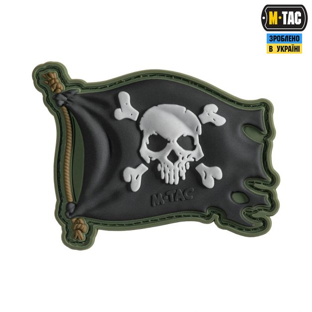 M-Tac нашивка Веселий Роджер PVC Olive/Black