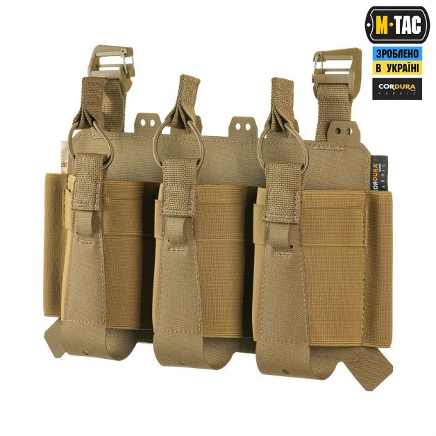 M-Tac передняя панель для плитоноски Cuirass QRS на три магазина Coyote