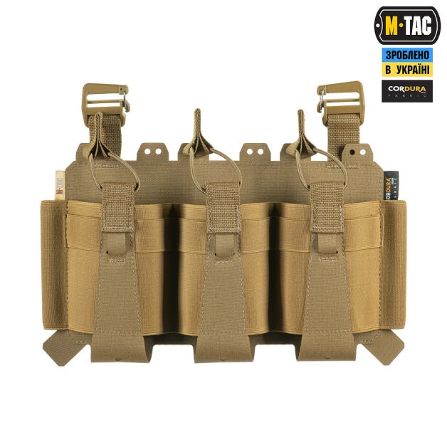 M-Tac передняя панель для плитоноски Cuirass QRS на три магазина Coyote