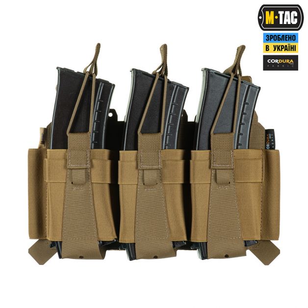 M-Tac передняя панель для плитоноски Cuirass QRS на три магазина Coyote