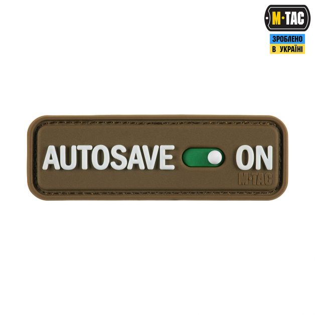 M-Tac нашивка Autosave PVC Coyote