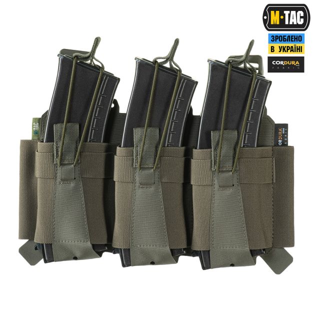 M-Tac передняя панель для плитоноски Cuirass QRS на три магазина Ranger Green
