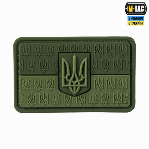 M-Tac нашивка прапор України з гербом рельєфний PVC олива