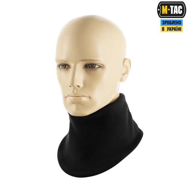 M-Tac шарф-труба анатомический с затяжкой Elite флис (320г/м2) Black