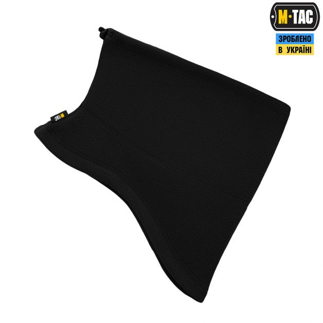 M-Tac шарф-труба анатомический с затяжкой Elite флис (320г/м2) Black
