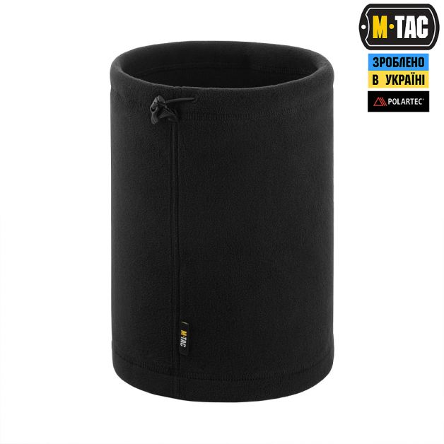 M-Tac шарф-труба Elite короткий с затяжкой флис (320г/м2) Black