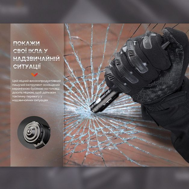 Fenix тактическая ручка Т6 с фонариком черная