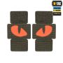 M-Tac нашивка Tiger Eyes Laser Cut (пара) Ranger Green/Red/GID