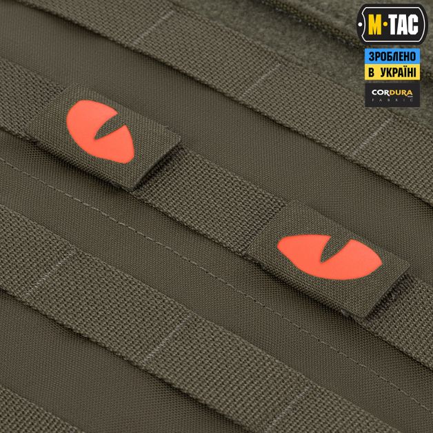 M-Tac нашивка Tiger Eyes Laser Cut (пара) Ranger Green/Red/GID