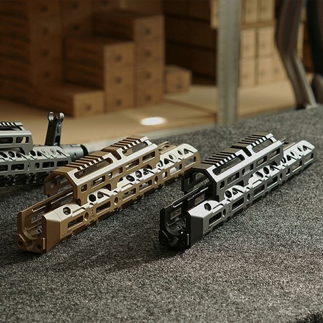 Крук цевье для АК длинное с креплением M-Lok и длинным верхним мостом Black