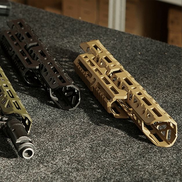 Крук цевье для АК длинное с креплением M-Lok и длинным верхним мостом Black