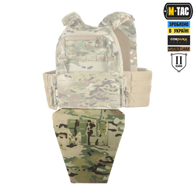 M-Tac фартук противоосколочный с баллистическим пакетом 2 класс Laser Cut Multicam