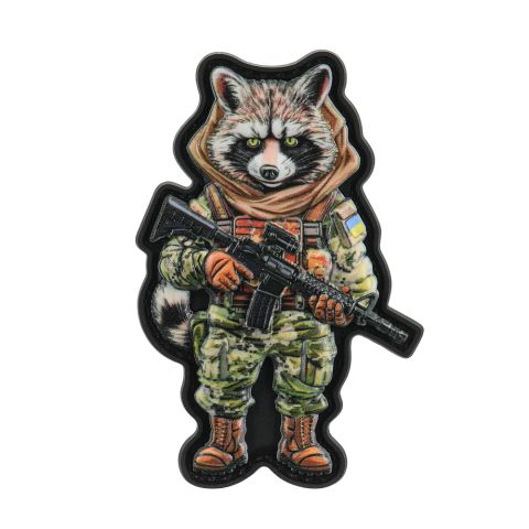Нашивка Raccoon UA PVC MM14