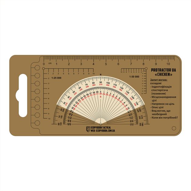 Ecopybook Tactical лінійка Protractor UA "Chicken"