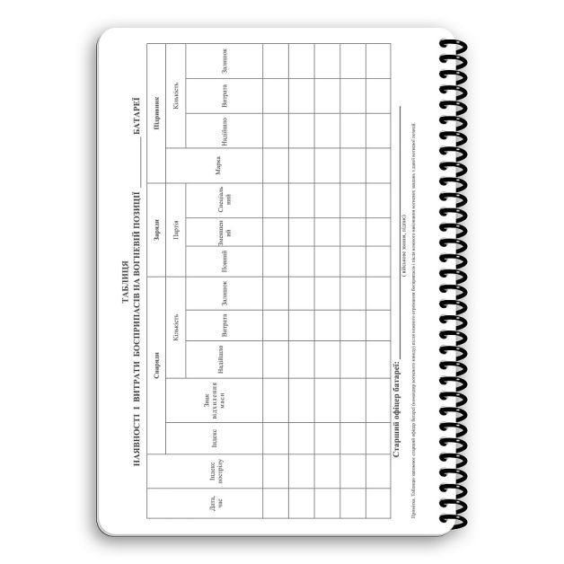 Ecopybook Tactical Блокнот Старшого офіцера батареї