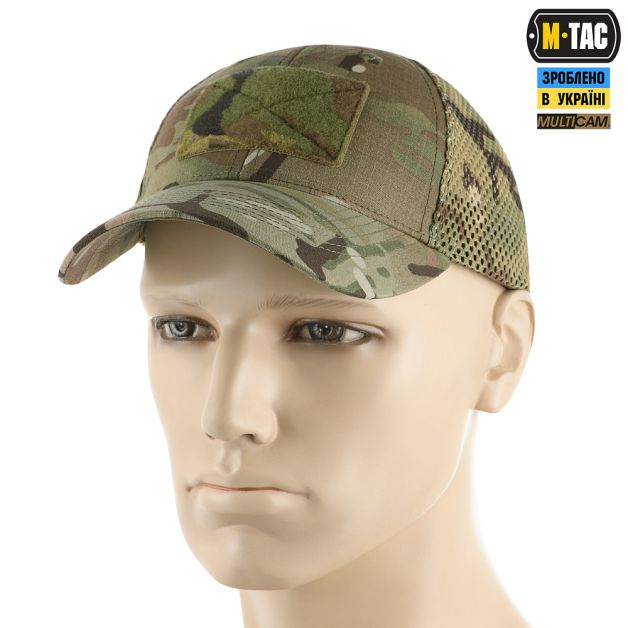 M-Tac бейсболка тактическая с сеткой Азов NYCO Extreme Multicam