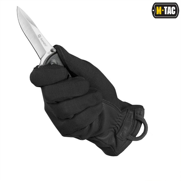 M-Tac перчатки Nomex Sport Leather Black