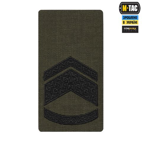 M-Tac погон на липучке Мастер сержант (вишивка) Ranger Green