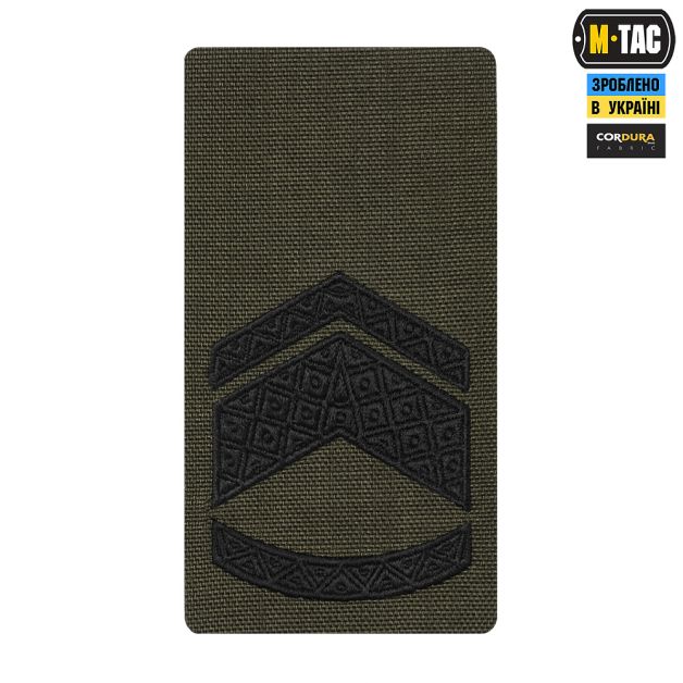 M-Tac погон на липучке Мастер сержант (вишивка) Ranger Green
