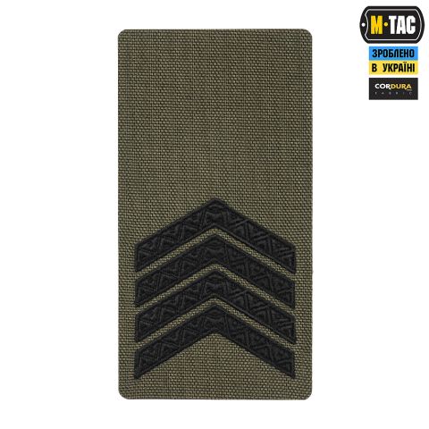 M-Tac погон на липучці Старший сержант (вишивка) Ranger Green