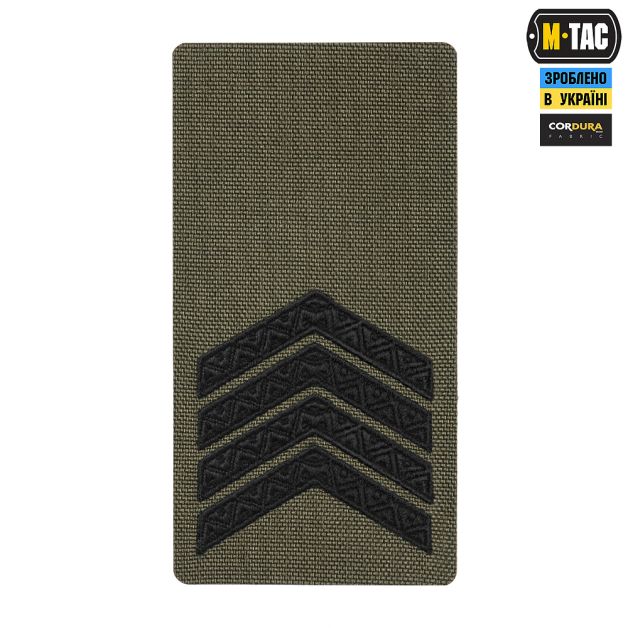 M-Tac погон на липучці Старший сержант (вишивка) Ranger Green