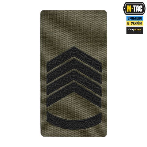 M-Tac погон на липучці Головний сержант (вишивка) Ranger Green
