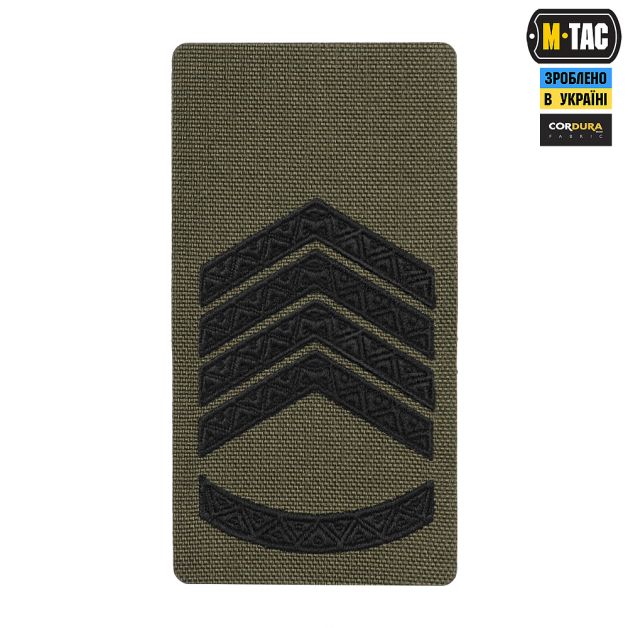 M-Tac погон на липучці Головний сержант (вишивка) Ranger Green