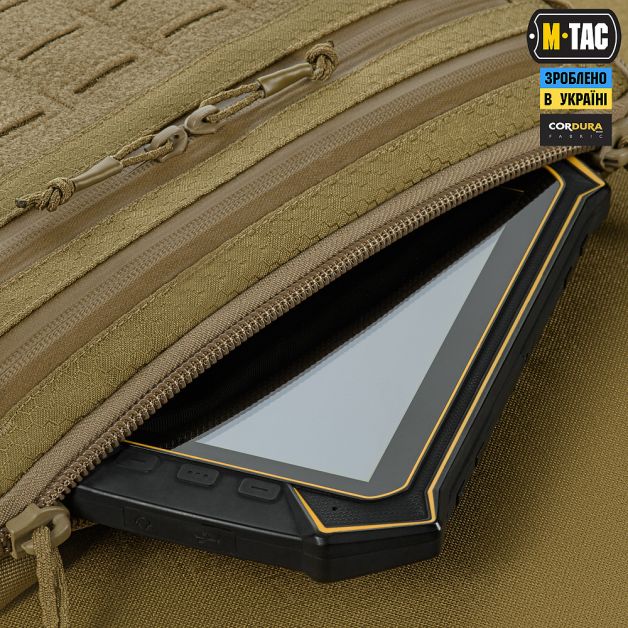 M-Tac сумка Admin Bag Large Elite с липучкой Hex Coyote